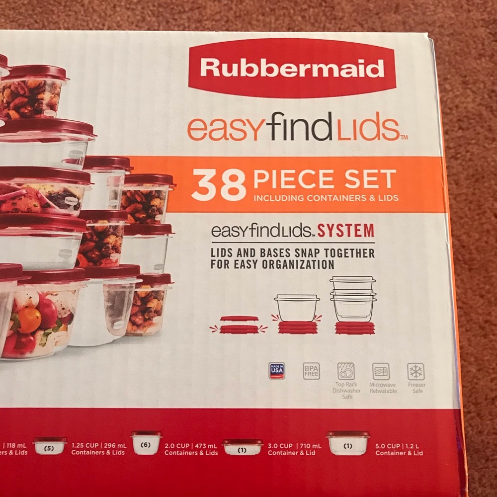 Rubbermaid easy find lids (38) piece set - Picture 8 of 8